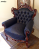 Fauteuil baroque à dossier capitonné