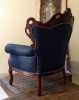 Fauteuil baroque à dossier capitonné