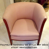 Fauteuil tonneau Art Déco
